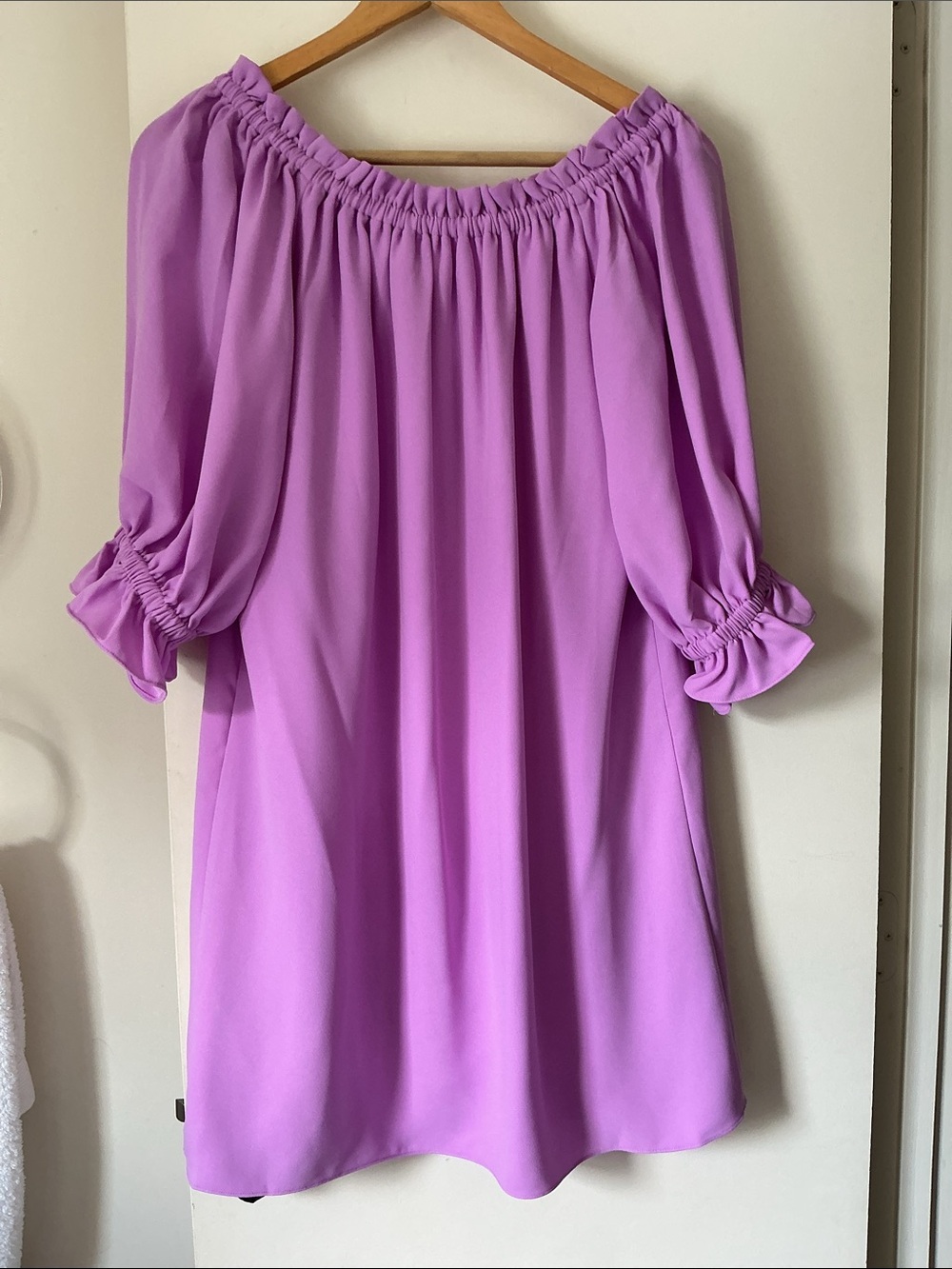 TRINA TURK EQUINOX Lilac Off-Shoulder Dress - Picture 2 of 8